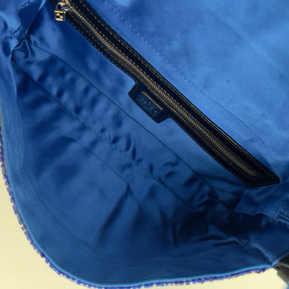 Vintage Fendi Klein Blue Beaded Baguette