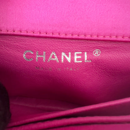 Vintage Chanel pink sequin mini flap bag