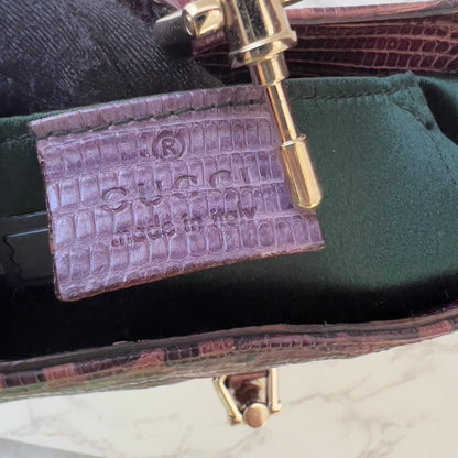 Vintage Gucci Lizard Embossed Mini Jackie