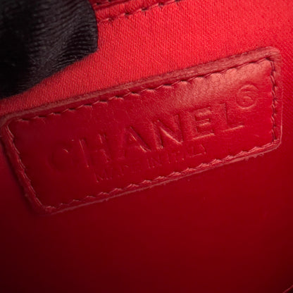Vintage Chanel Red&Pink Tweed Single Flap Bag