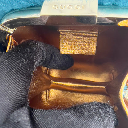 Vintage Gucci Blue Mink Fur Box