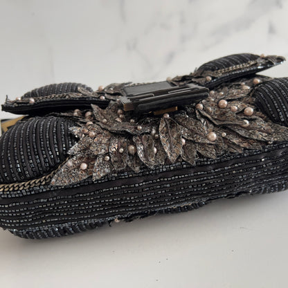 Vintage Fendi Deep Jungle Beaded Embroidery Baguette