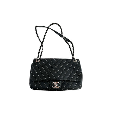 Chanel Stud Wars CC Flap Bag Chevron Calskin