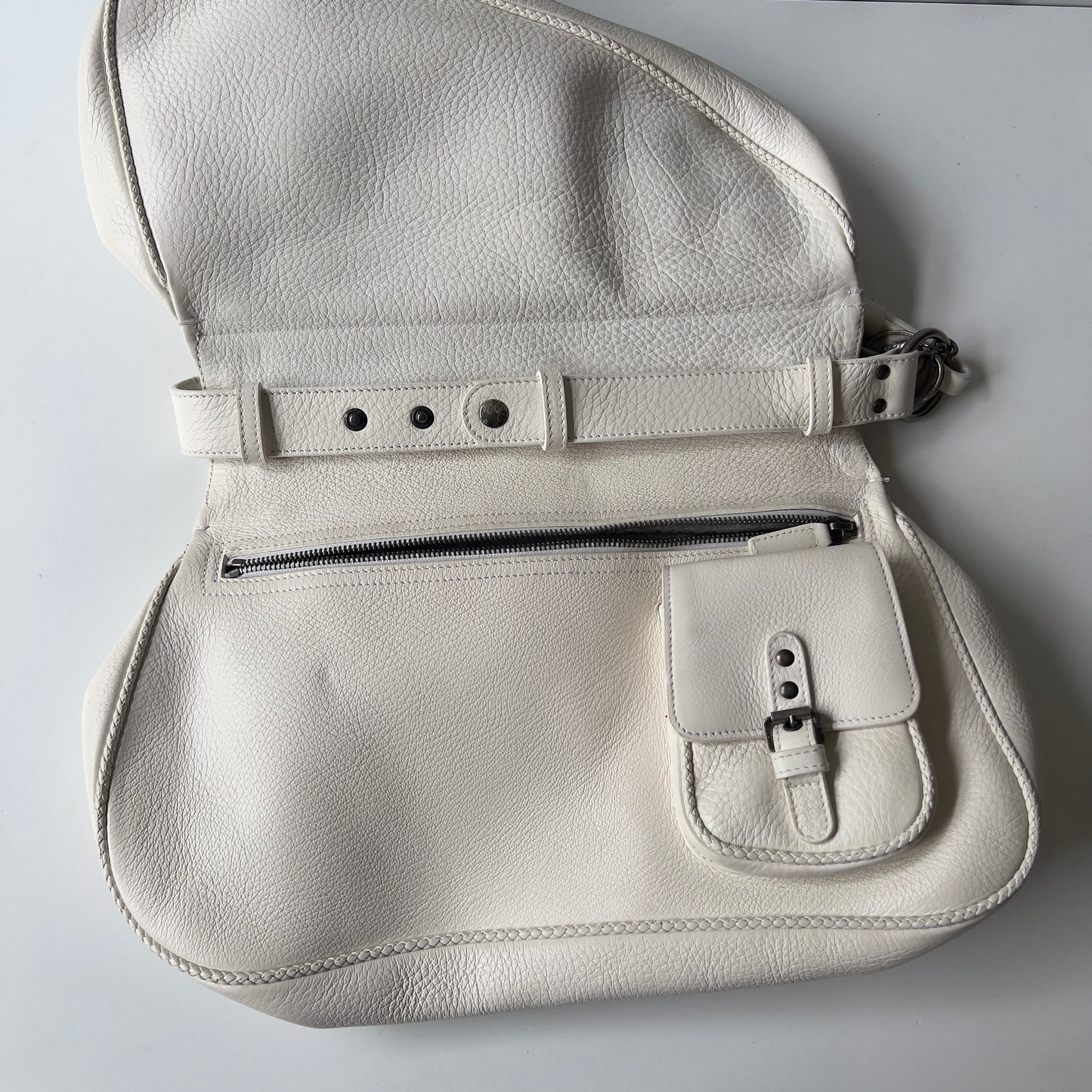 Dior Badge White Gaucho Limited Edition Bag