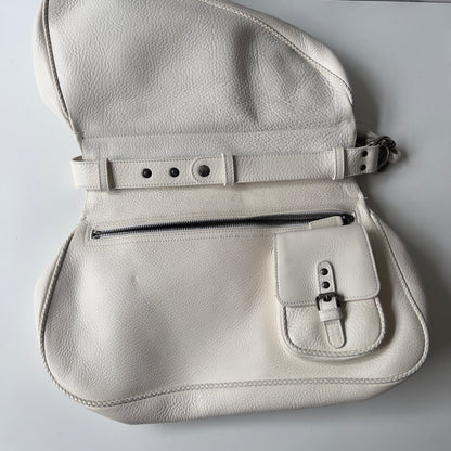 Dior Badge White Gaucho Limited Edition Bag