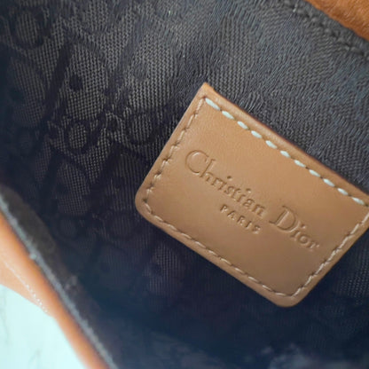 Vintage Christine Dior 2003 Caramel Leather Saddle Belt bag