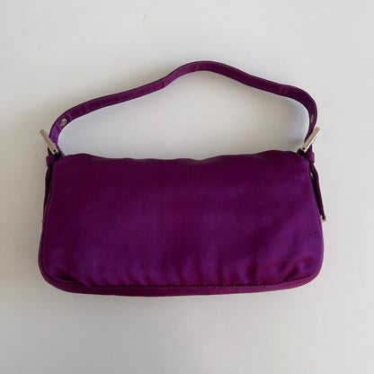 Vintage Fendi Purple Satin Baguette