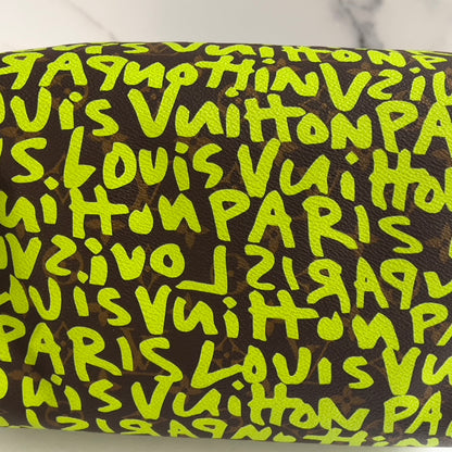 Louis Vuitton Monogram Green Graffiti Speedy 30