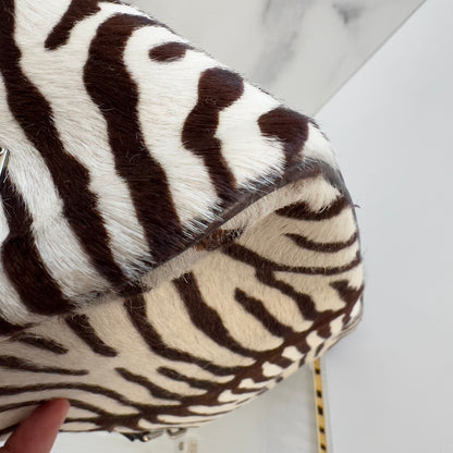 Vintage Prada Zebra Print Ponyhair Shoulder bag
