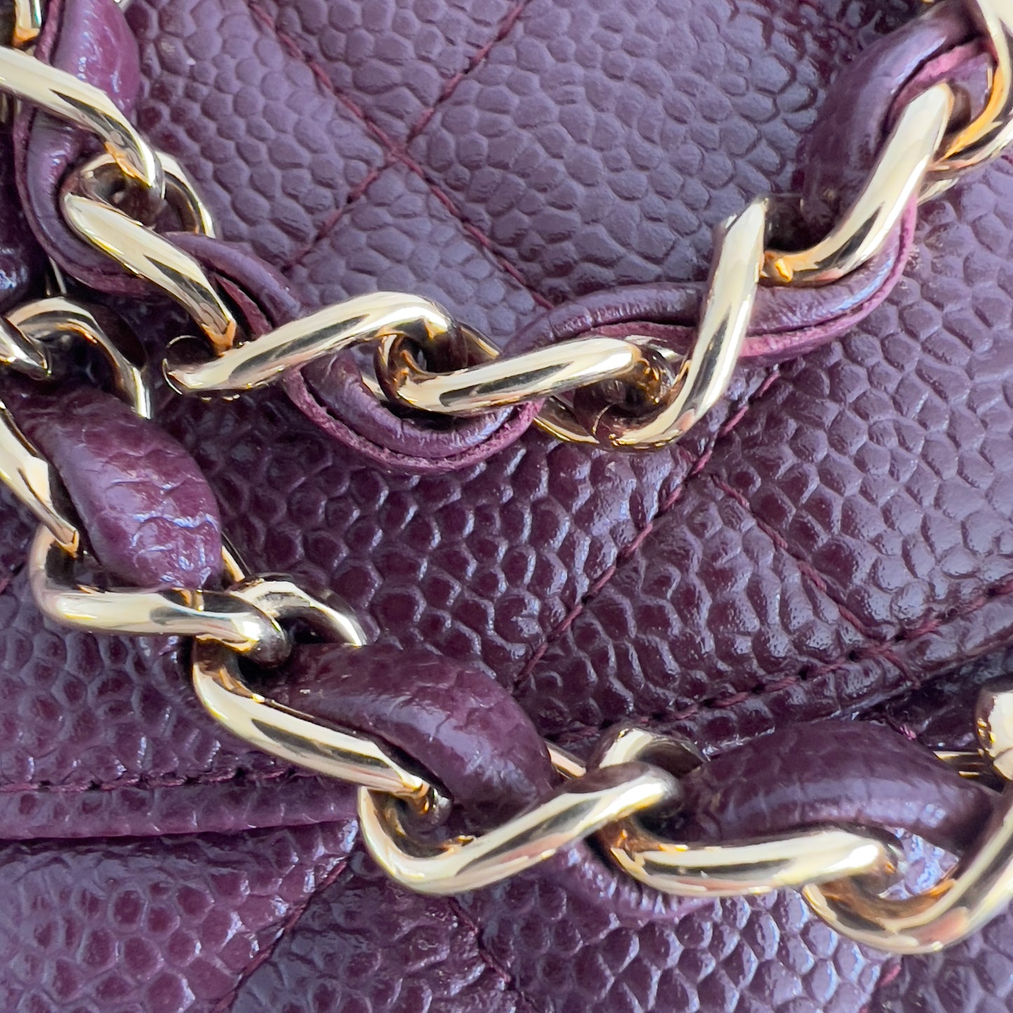 Vintage Chanel Burgundy Caviar Medium Double Flap Bag