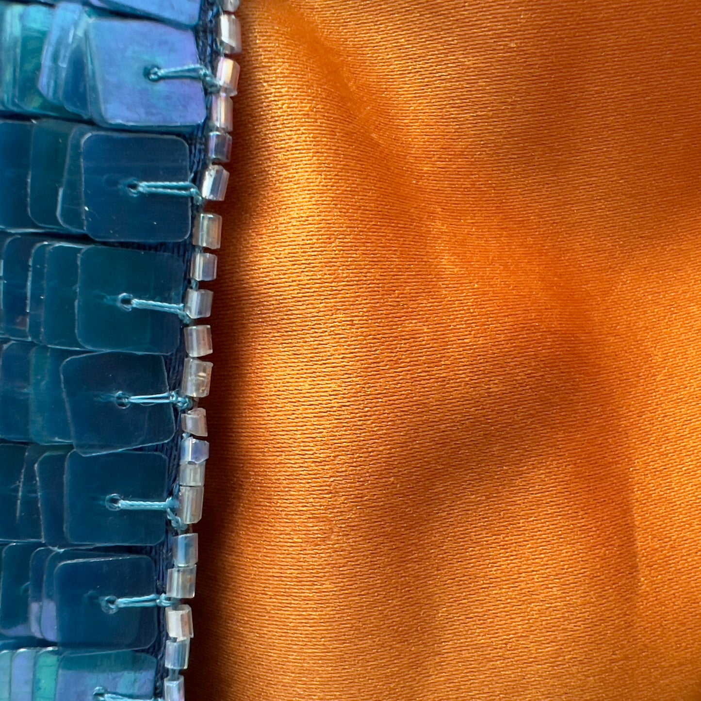 Vintage Fendi Blue Sequin Baguette