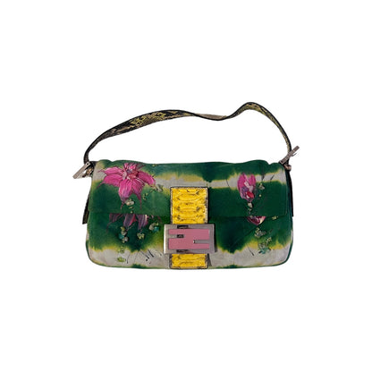 Fendi floral beaded baguette