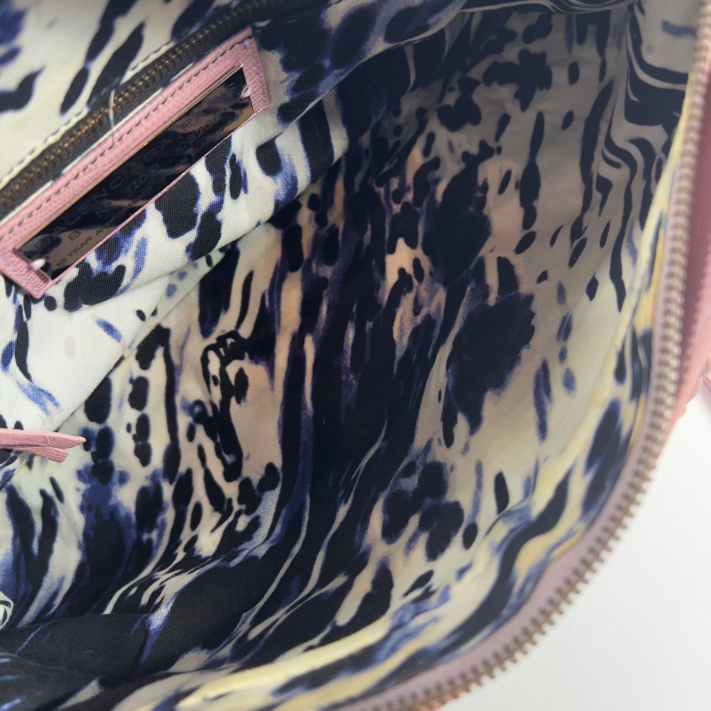 Balenciaga 10th Anniversary Pink Lizard Embossed First Bag