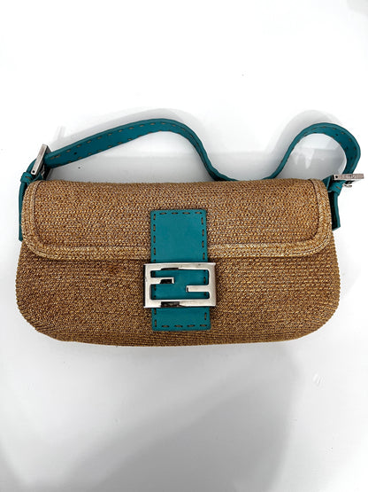 Fendi selleria raffia baguette