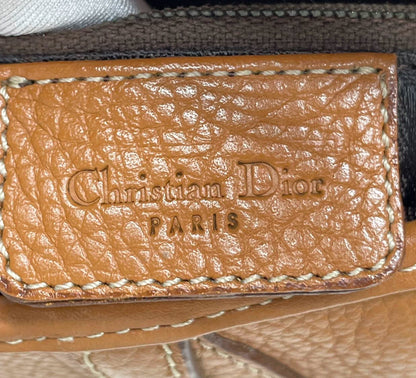 Dior caramel color leather saddle