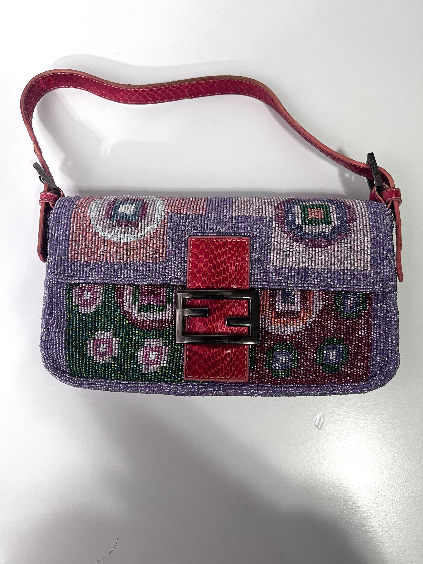 Vintage Fendi Boho beaded baguette