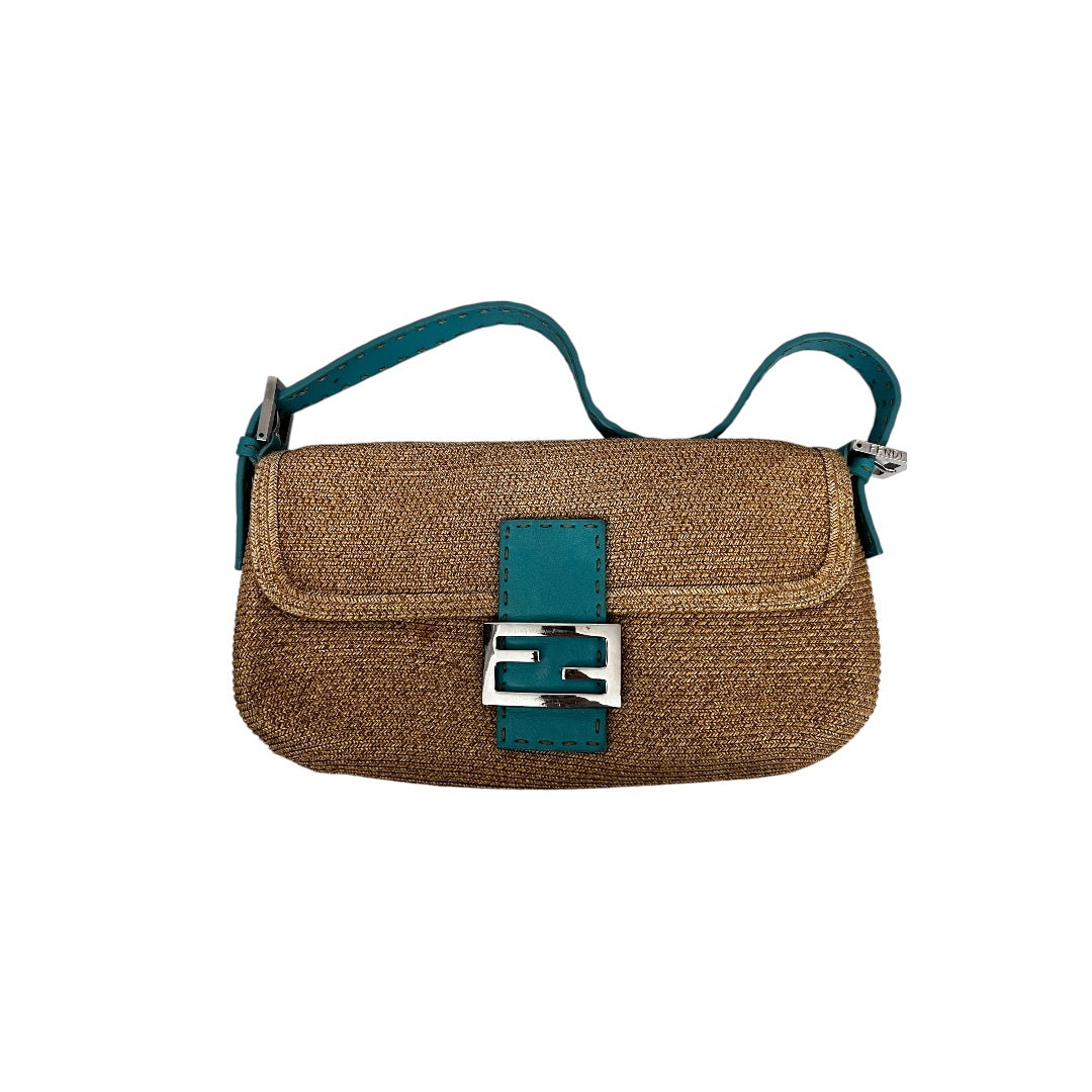 Fendi selleria raffia baguette