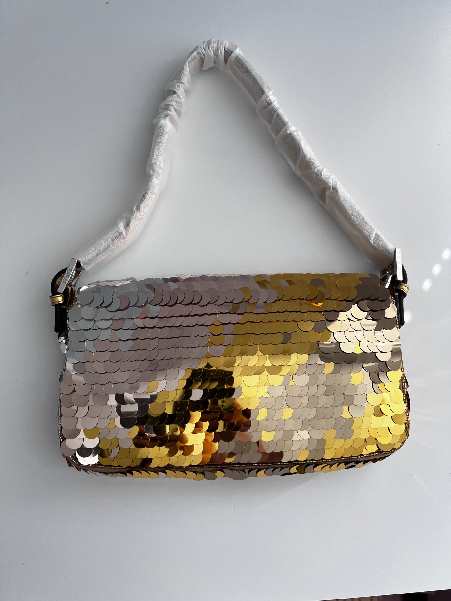 Fendi sequin paillettes 1997 baguettes