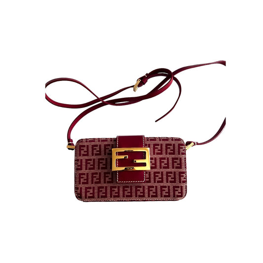 Vintage Fendi zucchino red box crossbody bag