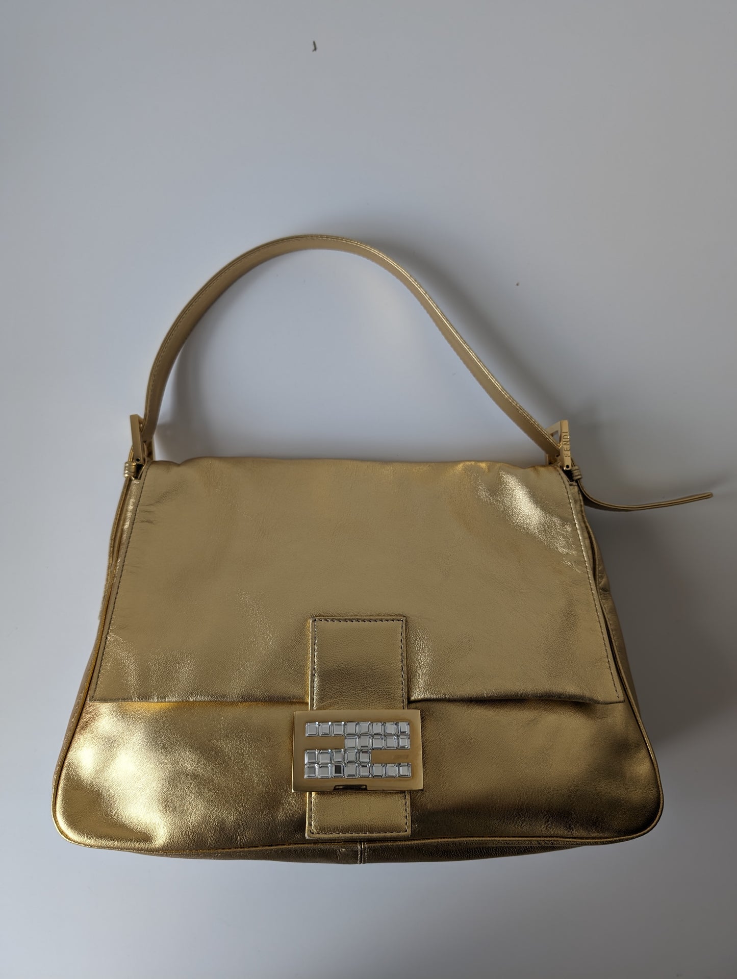 Fendi gold mamma size baguette