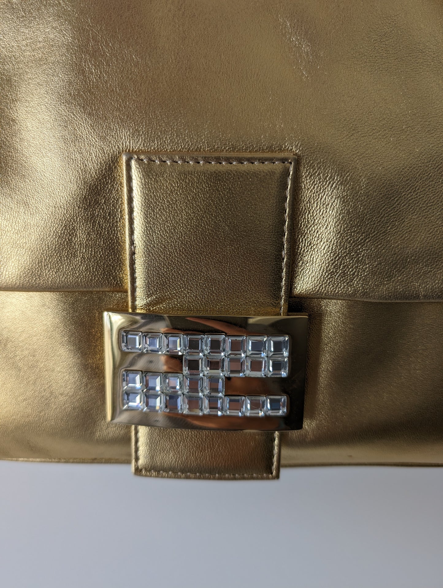 Fendi gold mamma size baguette