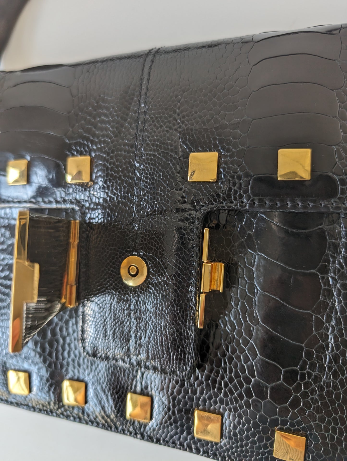 Vintage Fendi exotic leather two way bag