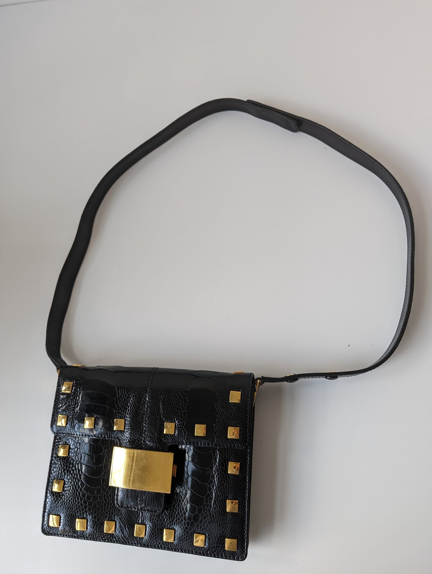 Vintage Fendi exotic leather two way bag