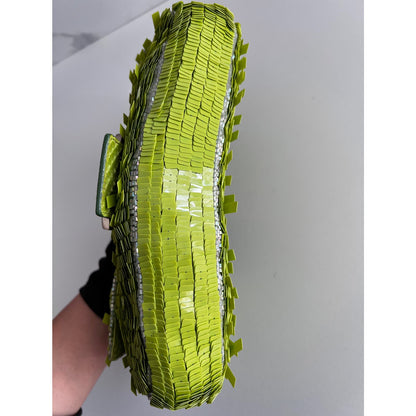 Vintage Fendi lime Sequin baguette