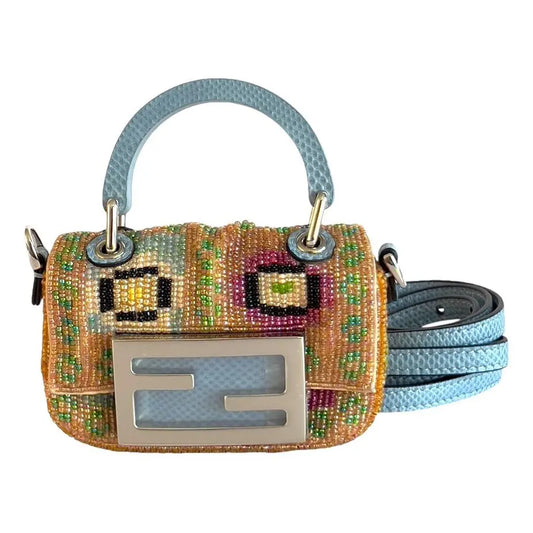 Fendi mini handle beaded bag