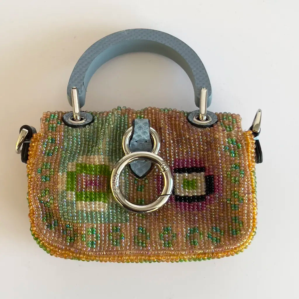 Fendi mini handle beaded bag