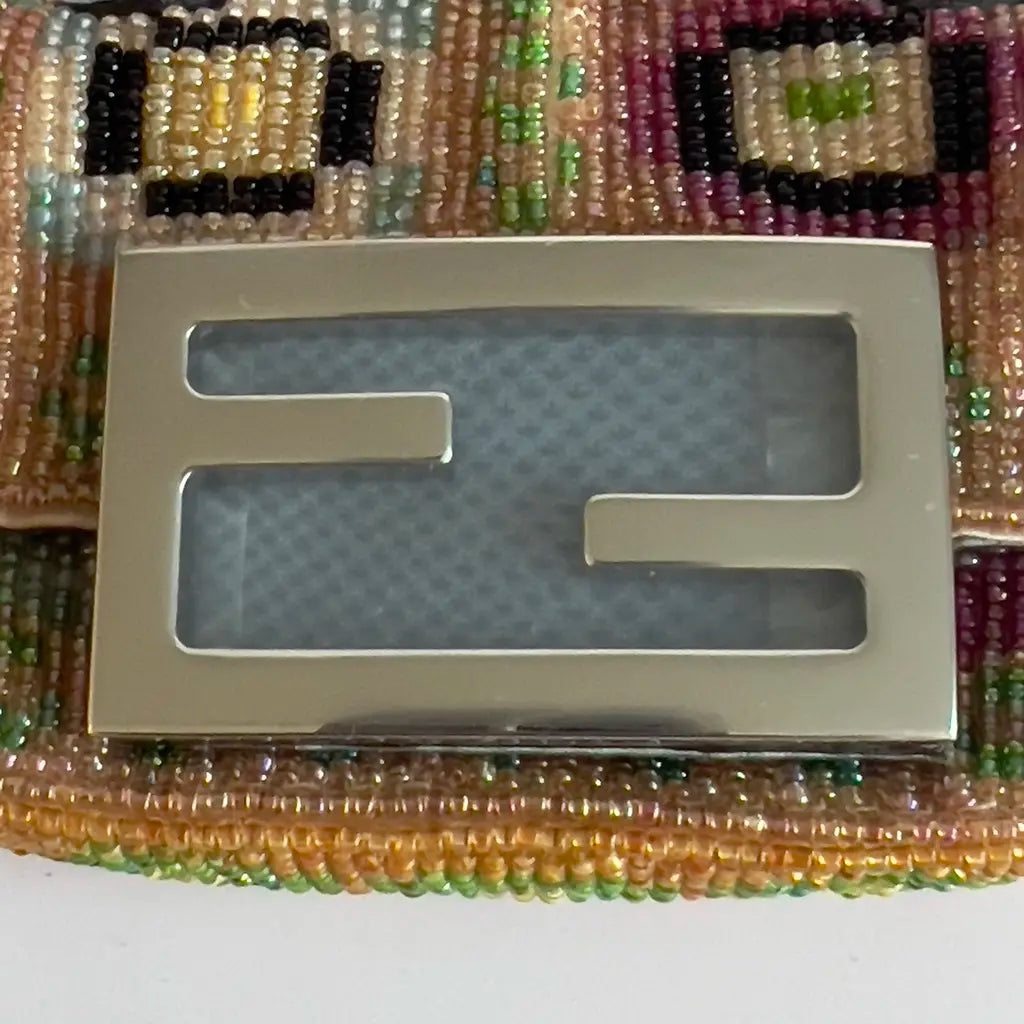 Fendi mini handle beaded bag