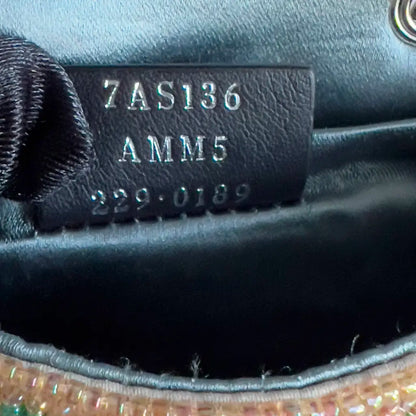 Fendi mini handle beaded bag