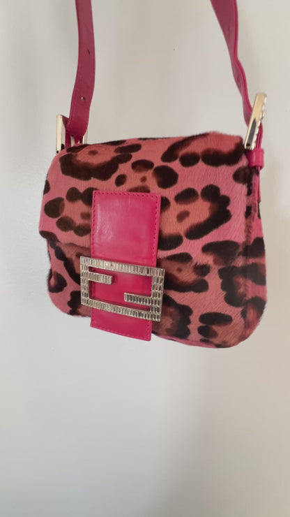 Fendi Cheetah pony hair mini bag