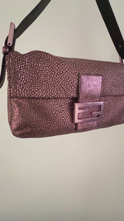 Fendi Metallic Purple Baguette