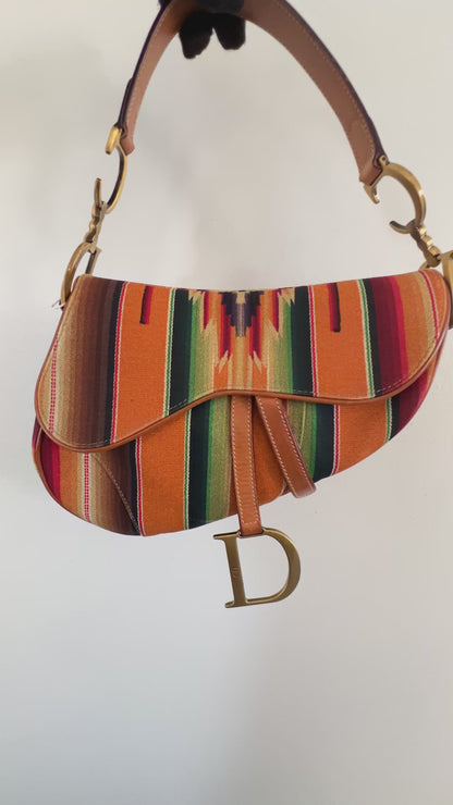 Vintage Dior serape saddle bag