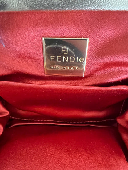 Vintage FENDI golden leather handbag