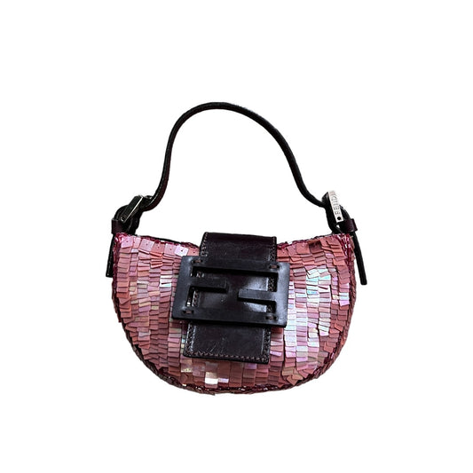 Fendi pink sequin croissant