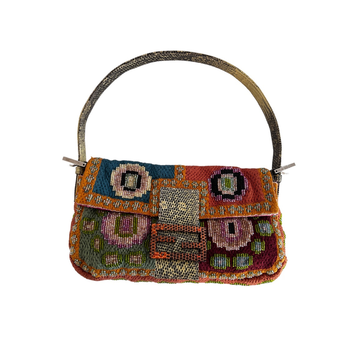 Iconic Fendi Boho Beaded Baguette