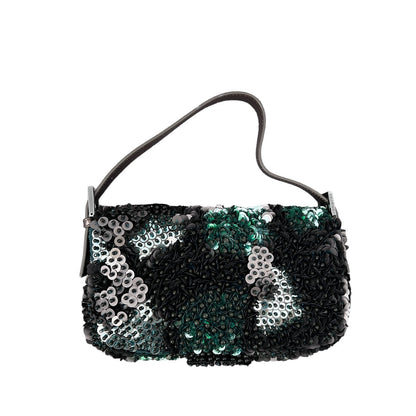 Vintage Fendi 3D green beaded baguette