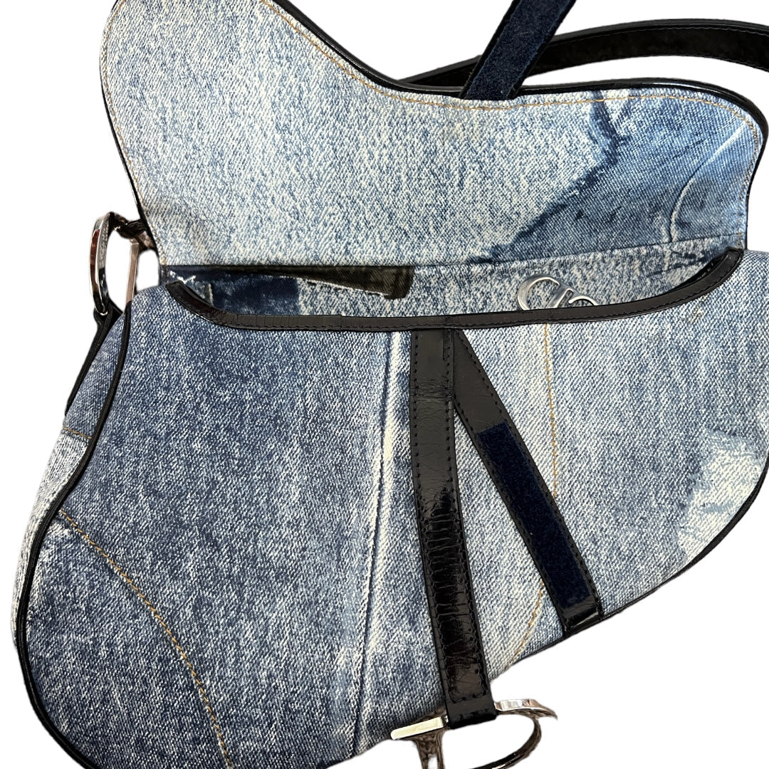 Vintage Christian Dior denim saddle