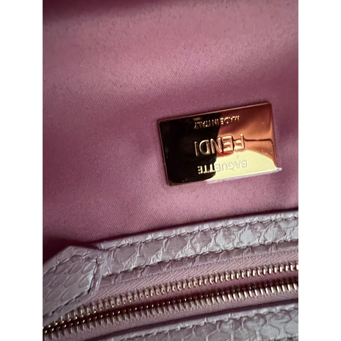 Fendi pink sequin baguette