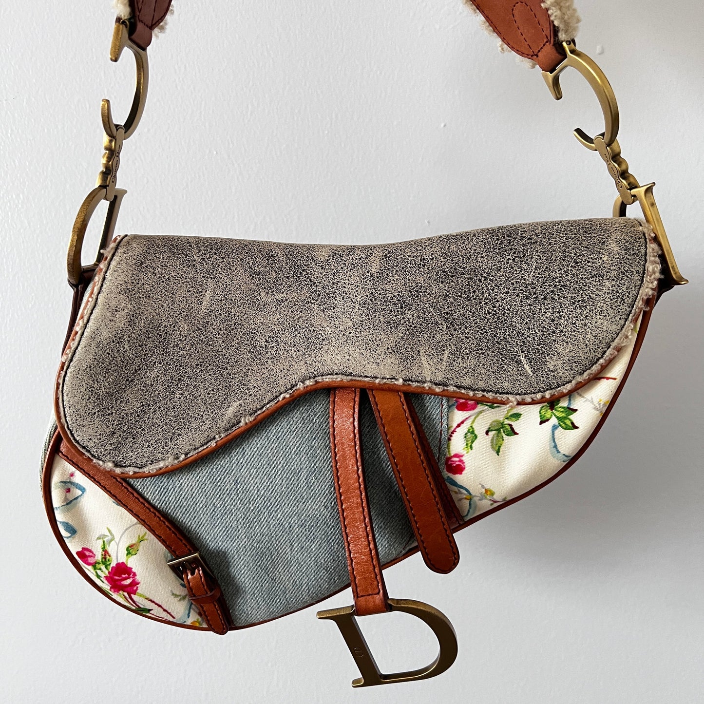 Very rare Vintage denim Dior saddle bag